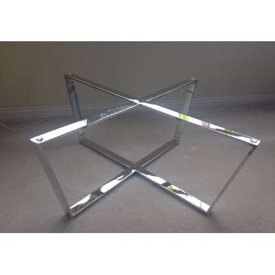 Top quality furniture parts stainless steel chrome finished metal table base FF-069